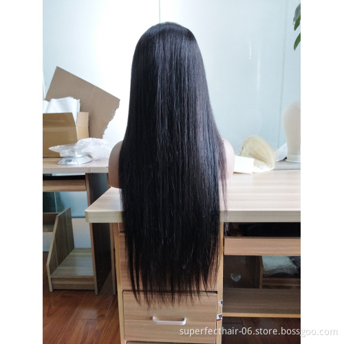 New Arrival Superfect Transparent Swiss Lace Front Wig Human Hair 360 Lace Frontal Wig Glueless Brazilian 100% Virgin Wigs